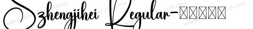 Szhengjihei Regular字体转换